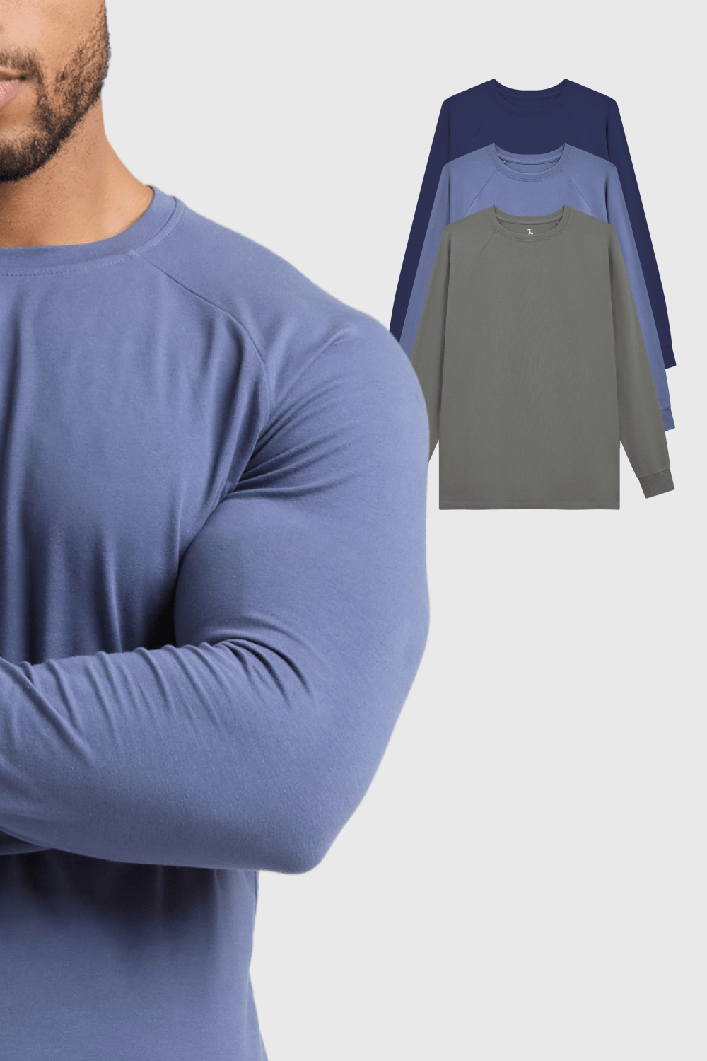 Muscle Fit Long Sleeve Easy 3-Pack
