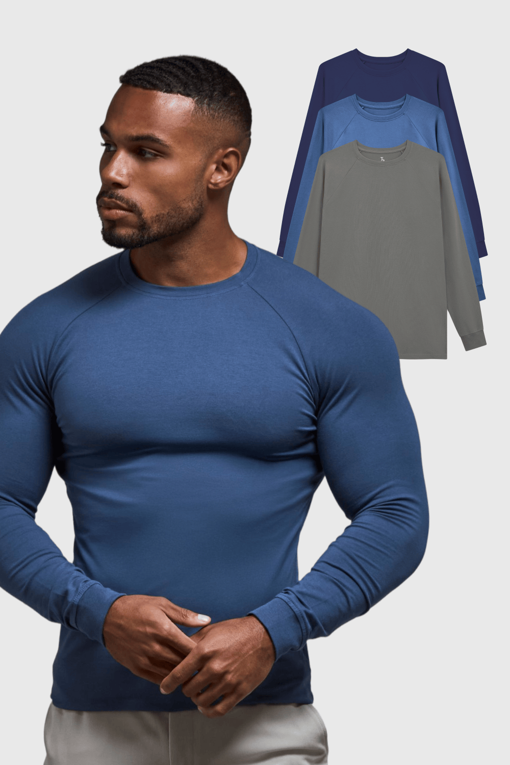 Muscle Fit Long Sleeve Easy 3-Pack