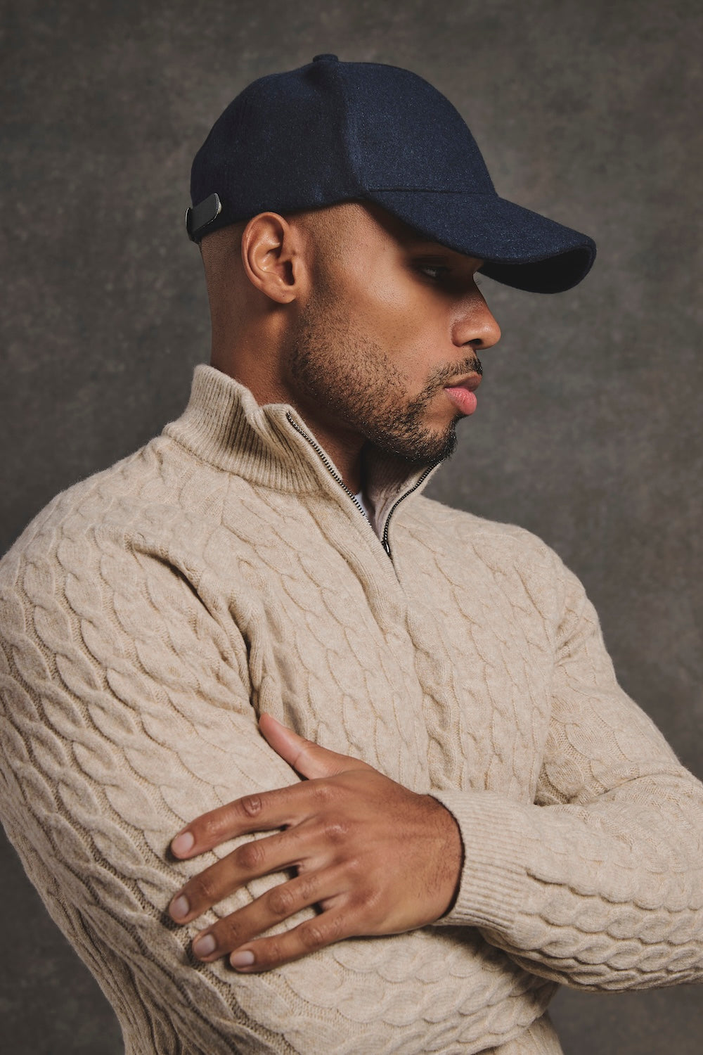 TA Embroidered Baseball Cap in Navy