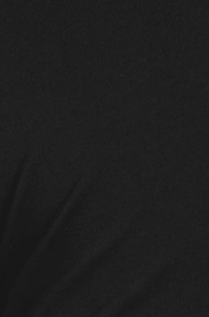 Essential Jersey Buttonless Polo Shirt in Black