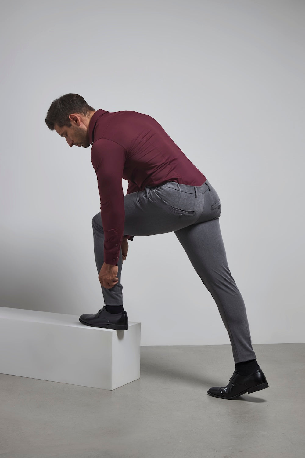 Muscle Fit Essential Trousers in Charcoal