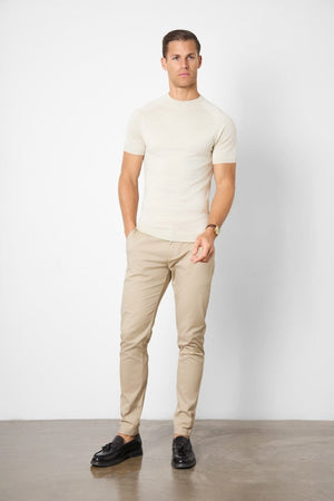 Fine Gauge Knitted T-Shirt in Linen - TAILORED ATHLETE - ROW