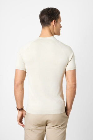 Fine Gauge Knitted T-Shirt in Linen - TAILORED ATHLETE - ROW