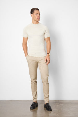 Fine Gauge Knitted T-Shirt in Linen - TAILORED ATHLETE - ROW