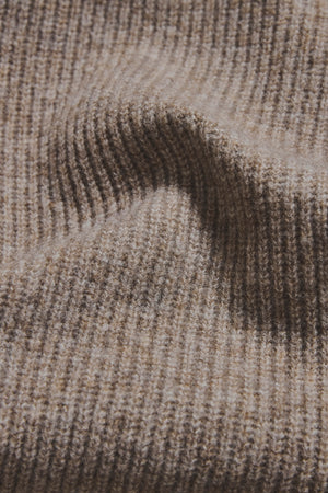 Fisherman Rib Half Zip in Neutral