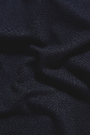 Fine Gauge Knitted T-Shirt in Inky Blue