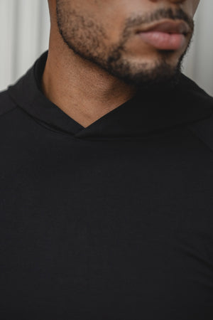 Hooded Top in Black
