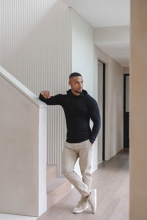 Hooded Top in Black