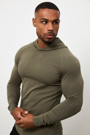 Hooded Top in Khaki