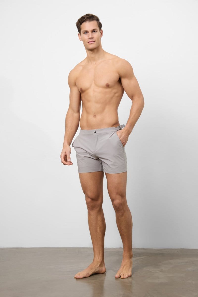 Hybrid Swim Short in Dark Putty - TAILORED ATHLETE - ROW