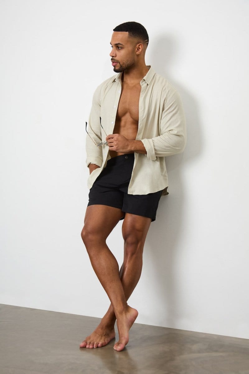 Hybrid Swim Short in Black - TAILORED ATHLETE - ROW