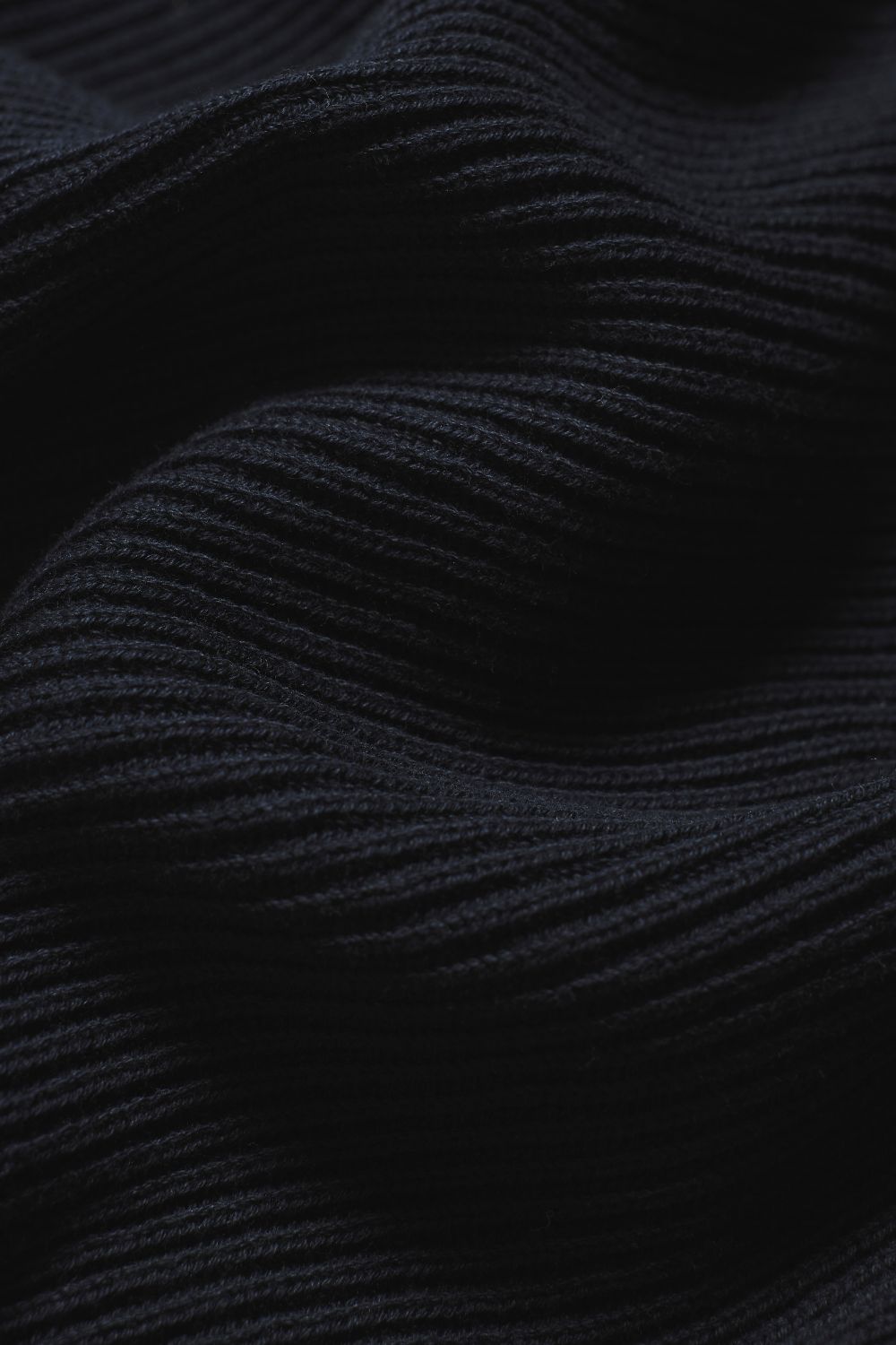 Cotton Textured Knitted Half Zip Polo Shirt in Navy 1