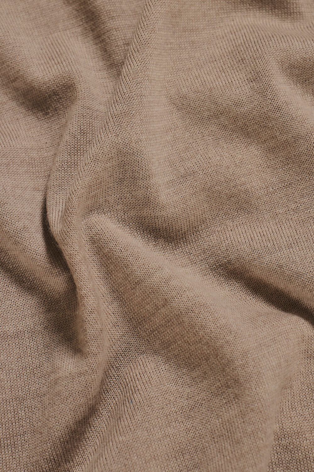 Extra Fine Merino Wool Half Zip Neck Jumper in Neutral Marl
