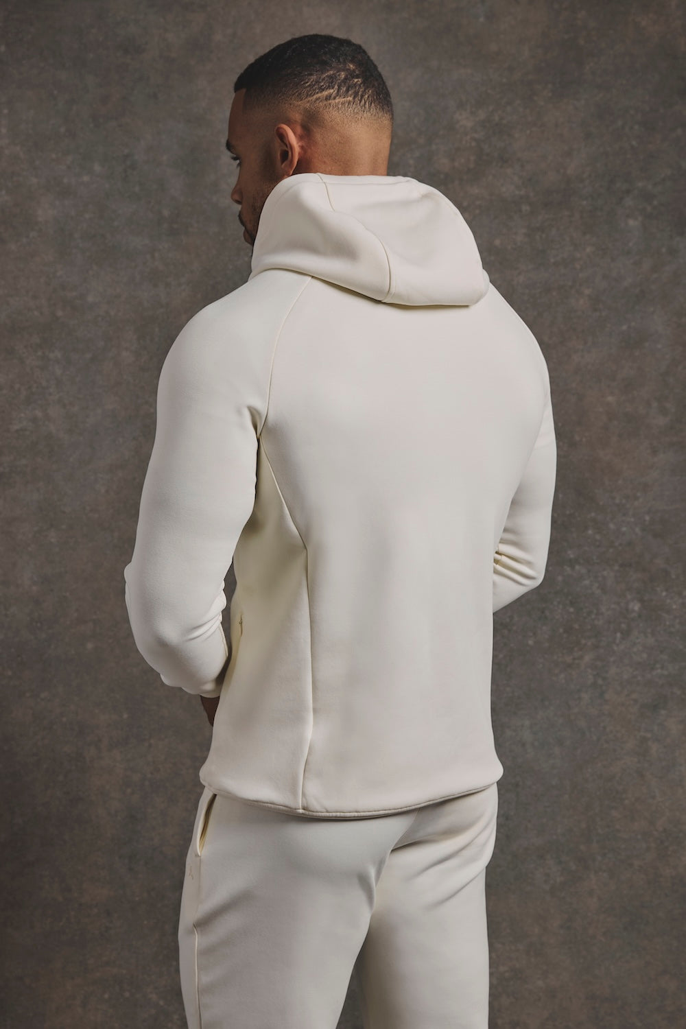 Interlock Hoodie Sweat in Winter White