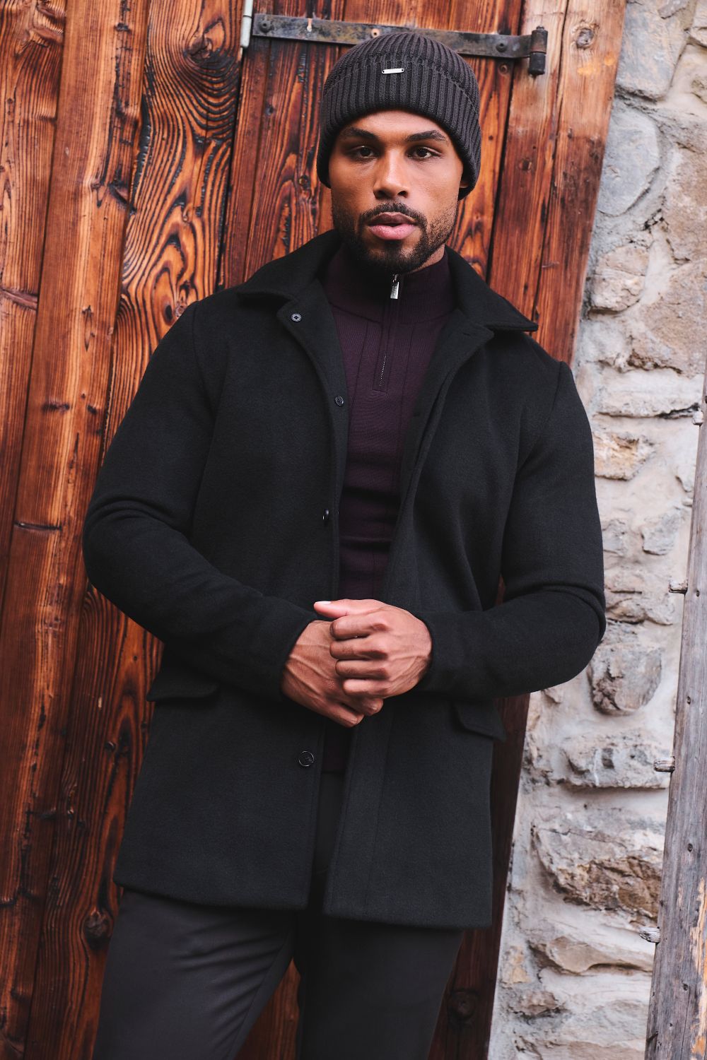 Car Coat in Black