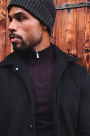 Car Coat in Black