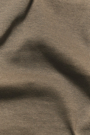 Knit Look T-Shirt in Khaki