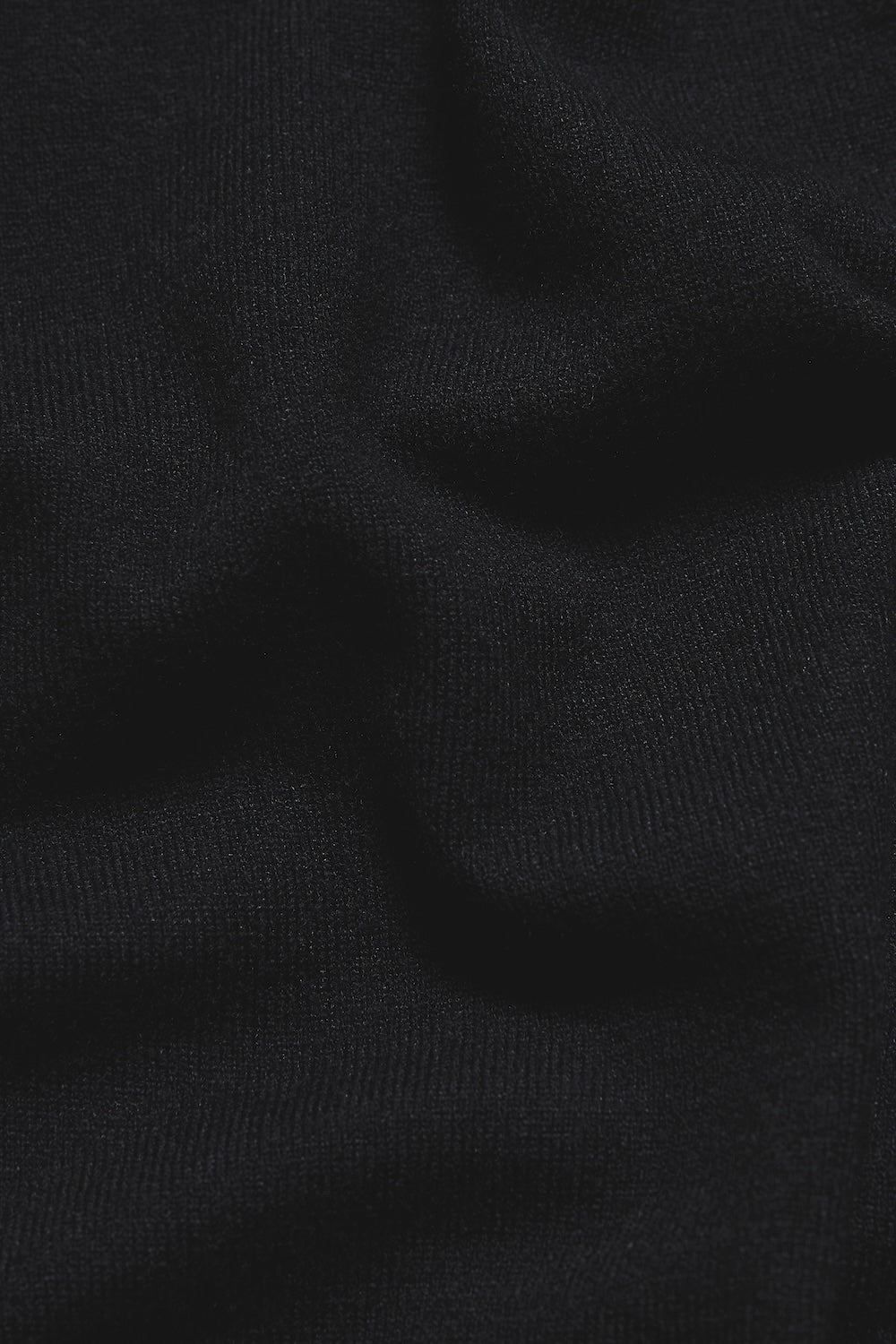 Knitted Polo Shirt in Black
