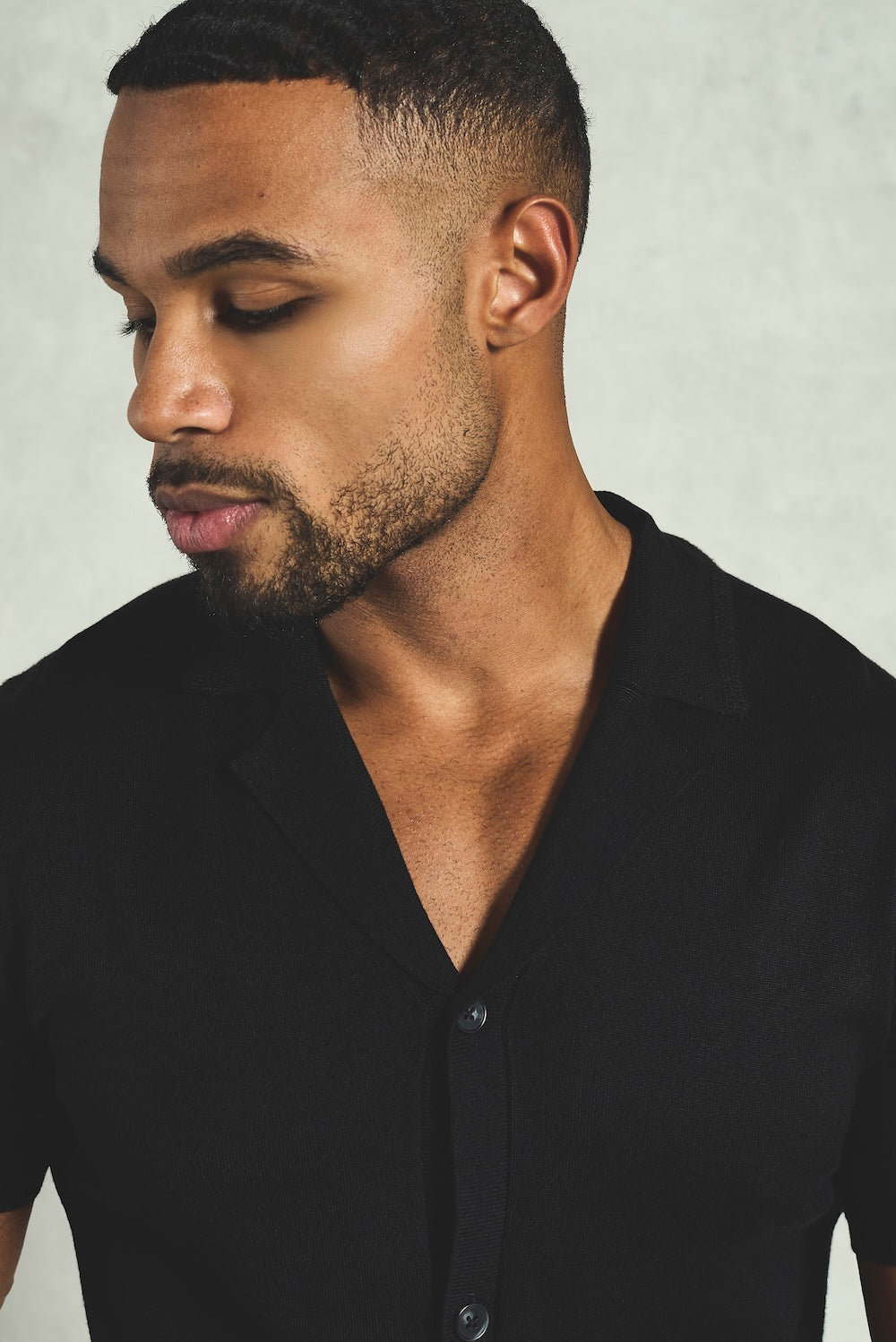 Knitted Shirt in Black