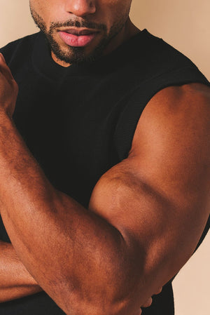 Knitted Vest in Black