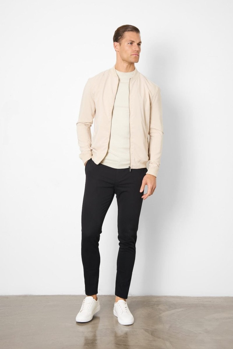 Light Weight Bomber Jacket in Stone - TAILORED ATHLETE - ROW