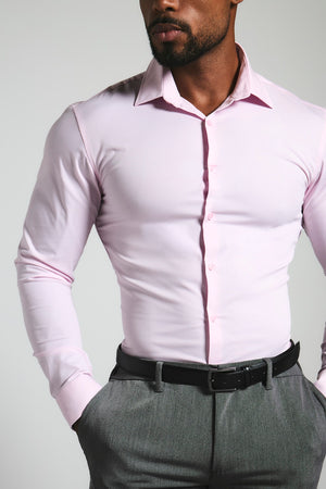 Muscle Fit Dress Shirt in Pink