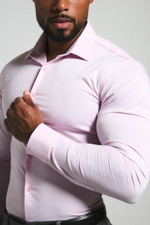 Muscle Fit Dress Shirt in Pink