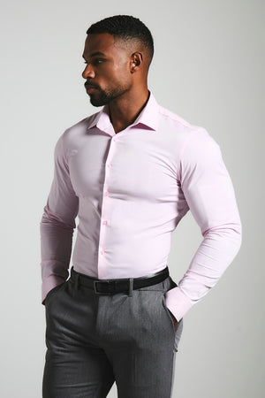 Muscle Fit Dress Shirt in Pink