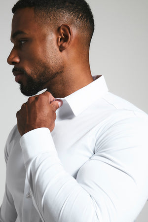 Muscle Fit Dress Shirt in White