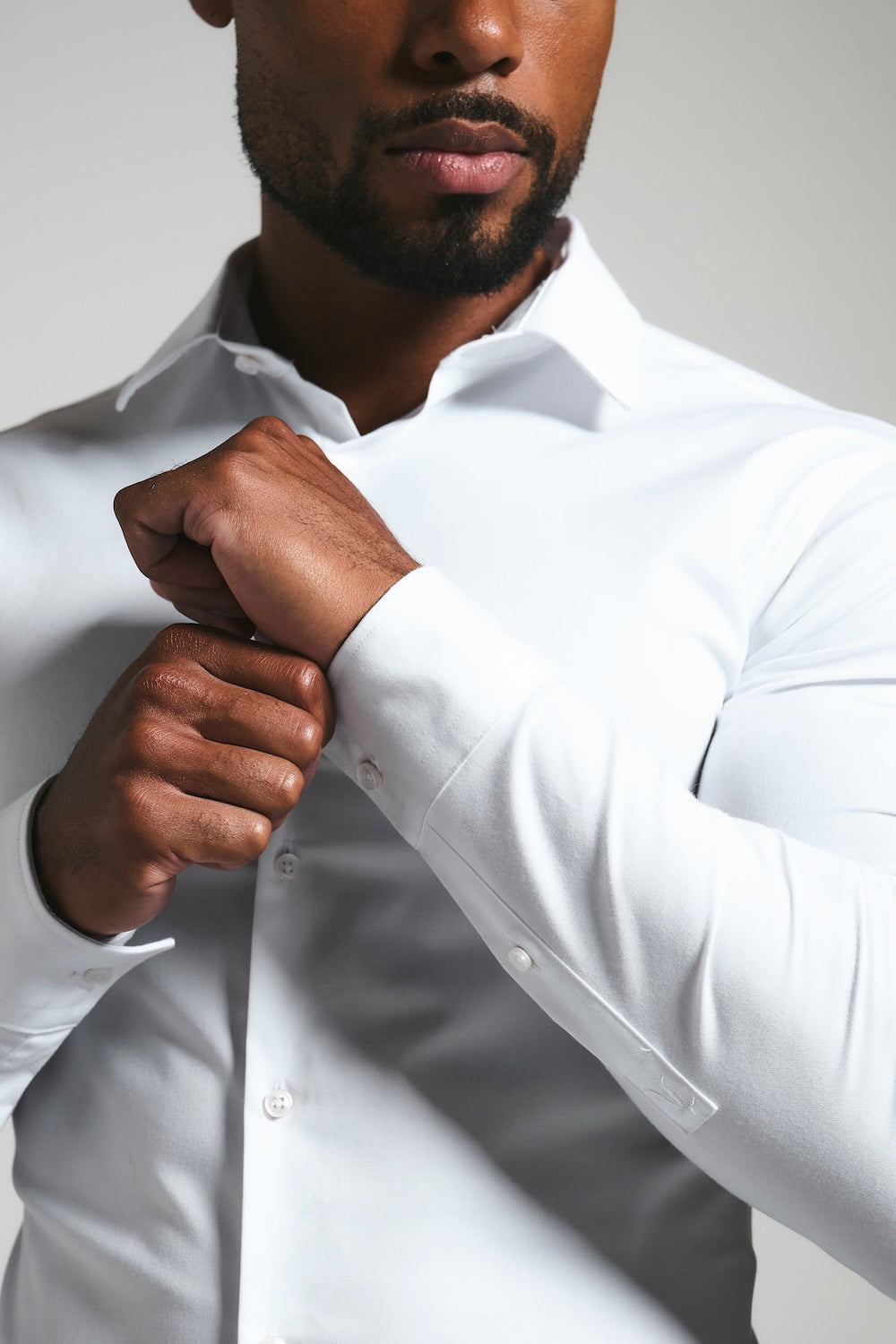 Muscle Fit Dress Shirt in White