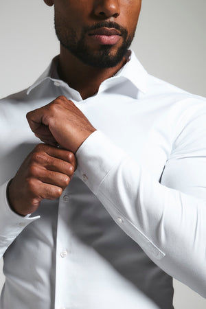 Muscle Fit Dress Shirt in White