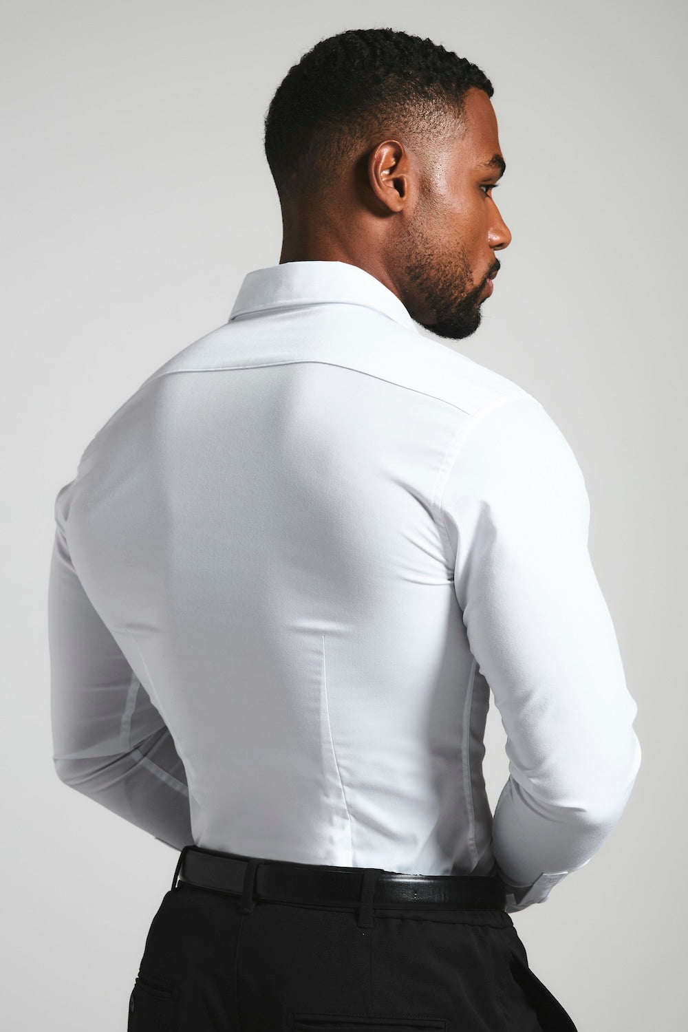 Muscle Fit Dress Shirt in White