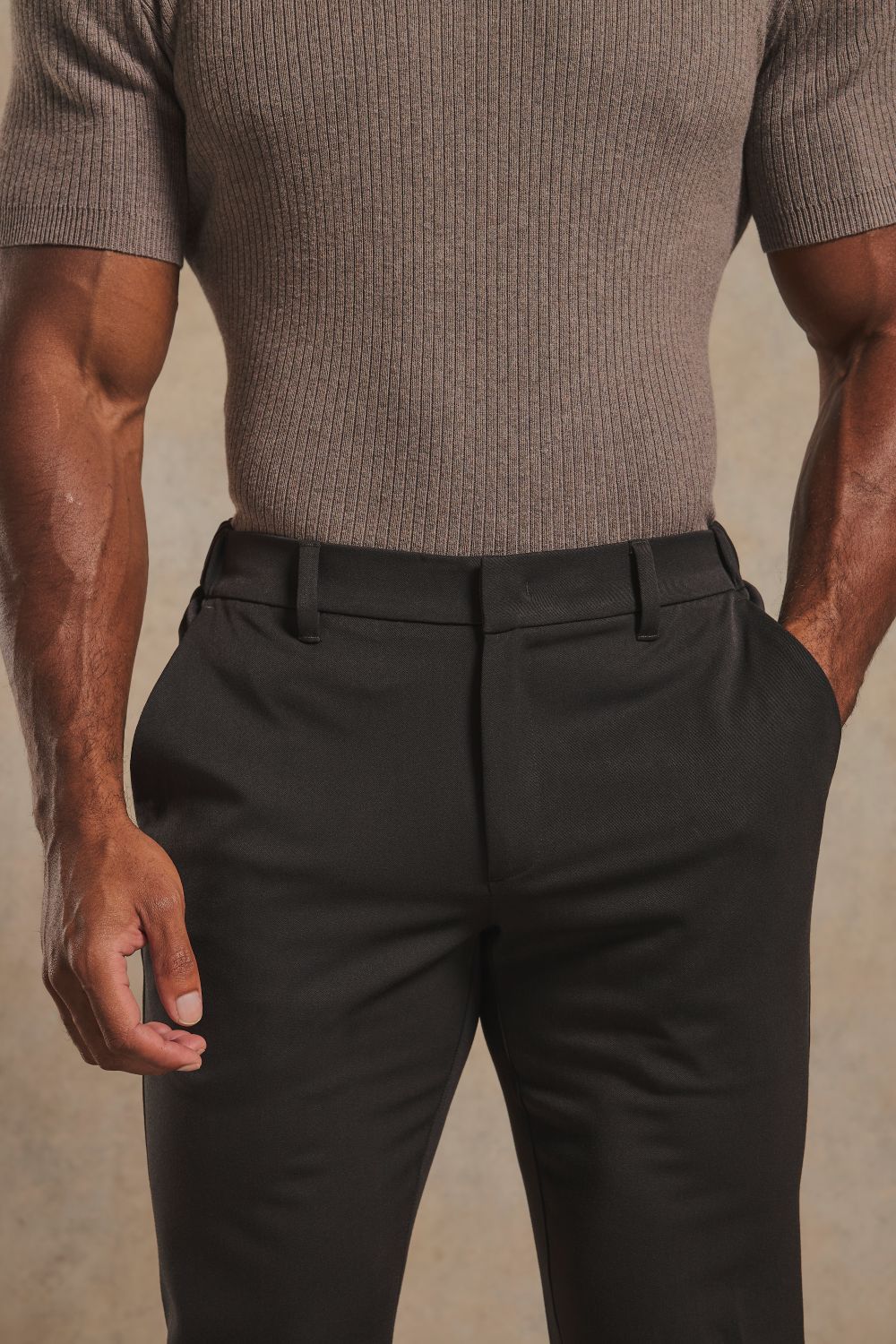 Muscle Fit Essential Trouser in Dark Chocolate
