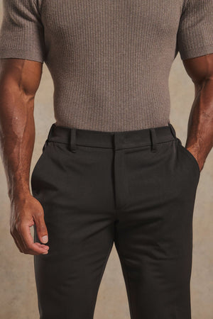 Muscle Fit Essential Trouser in Dark Chocolate