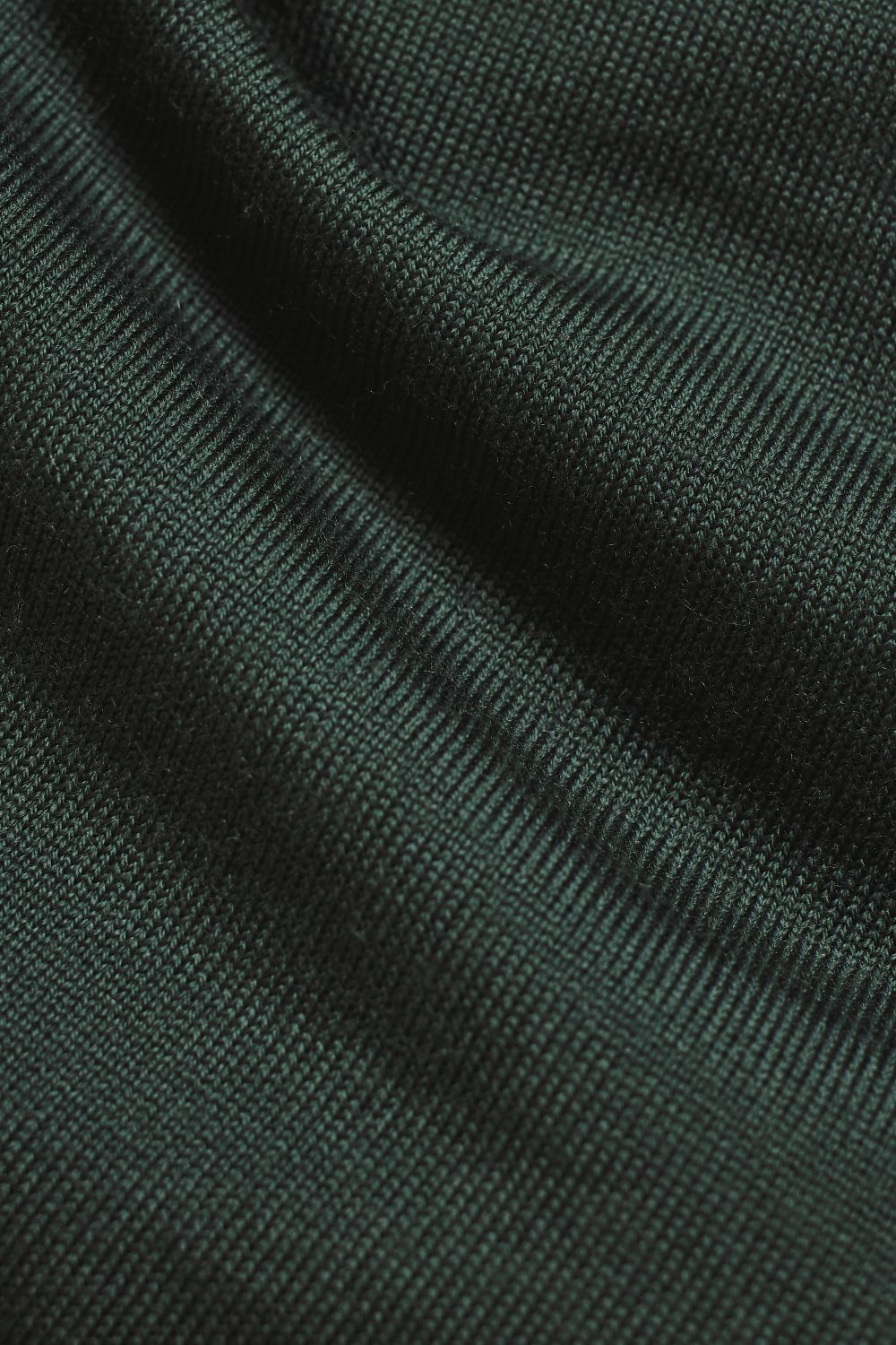 Extra Fine Merino Wool Polo Shirt in Dark Green