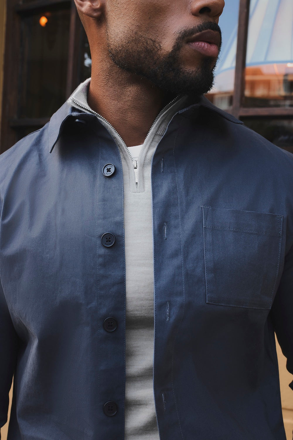 Lightweight Overshirt in Airforce
