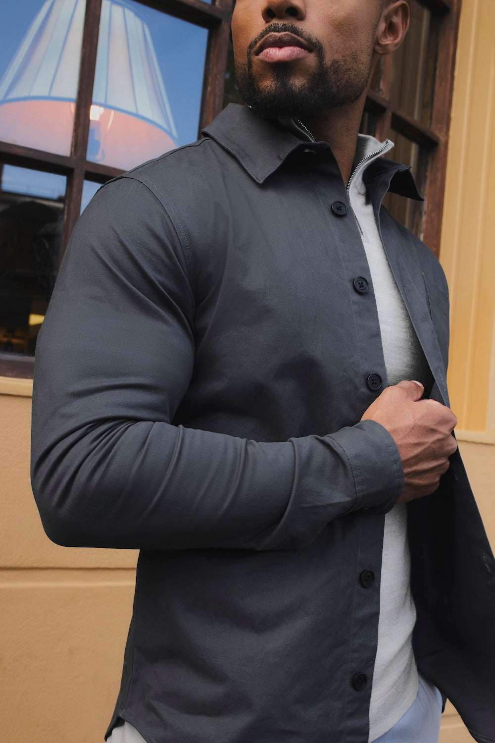 Lightweight Overshirt in Airforce