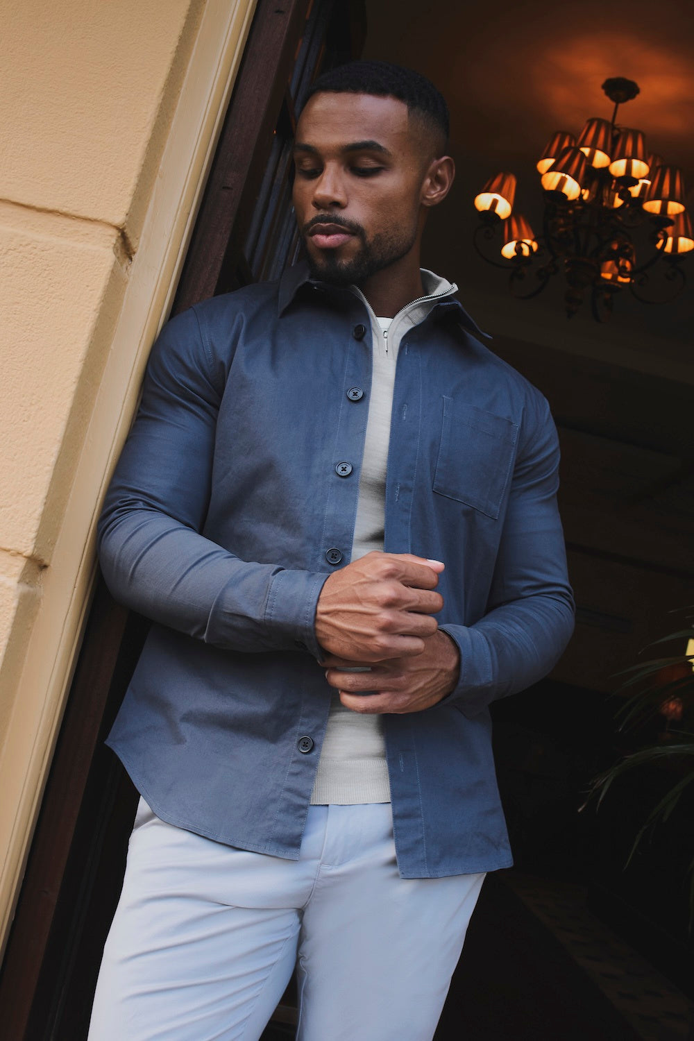 Lightweight Overshirt in Airforce