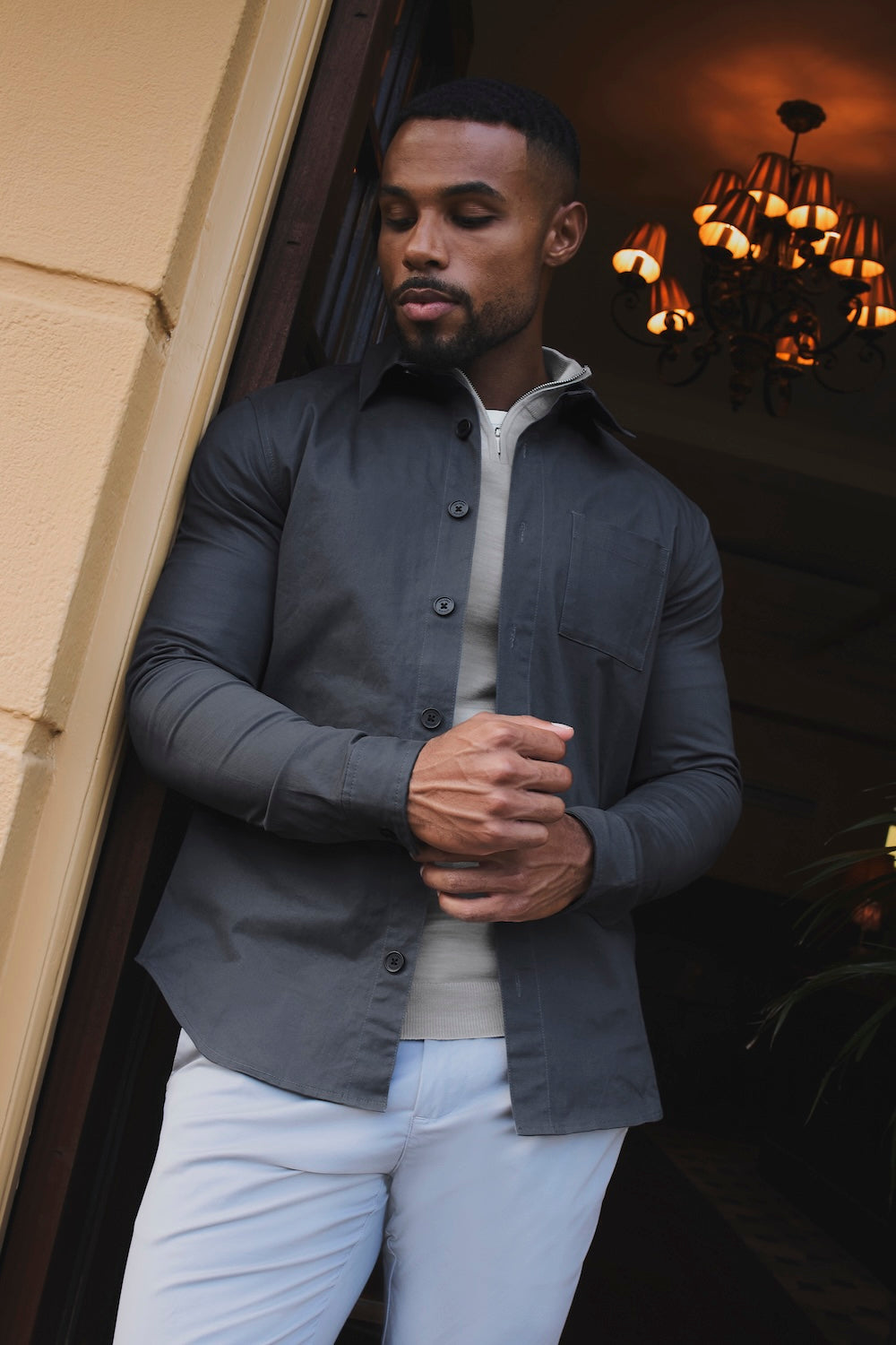 Lightweight Overshirt in Airforce