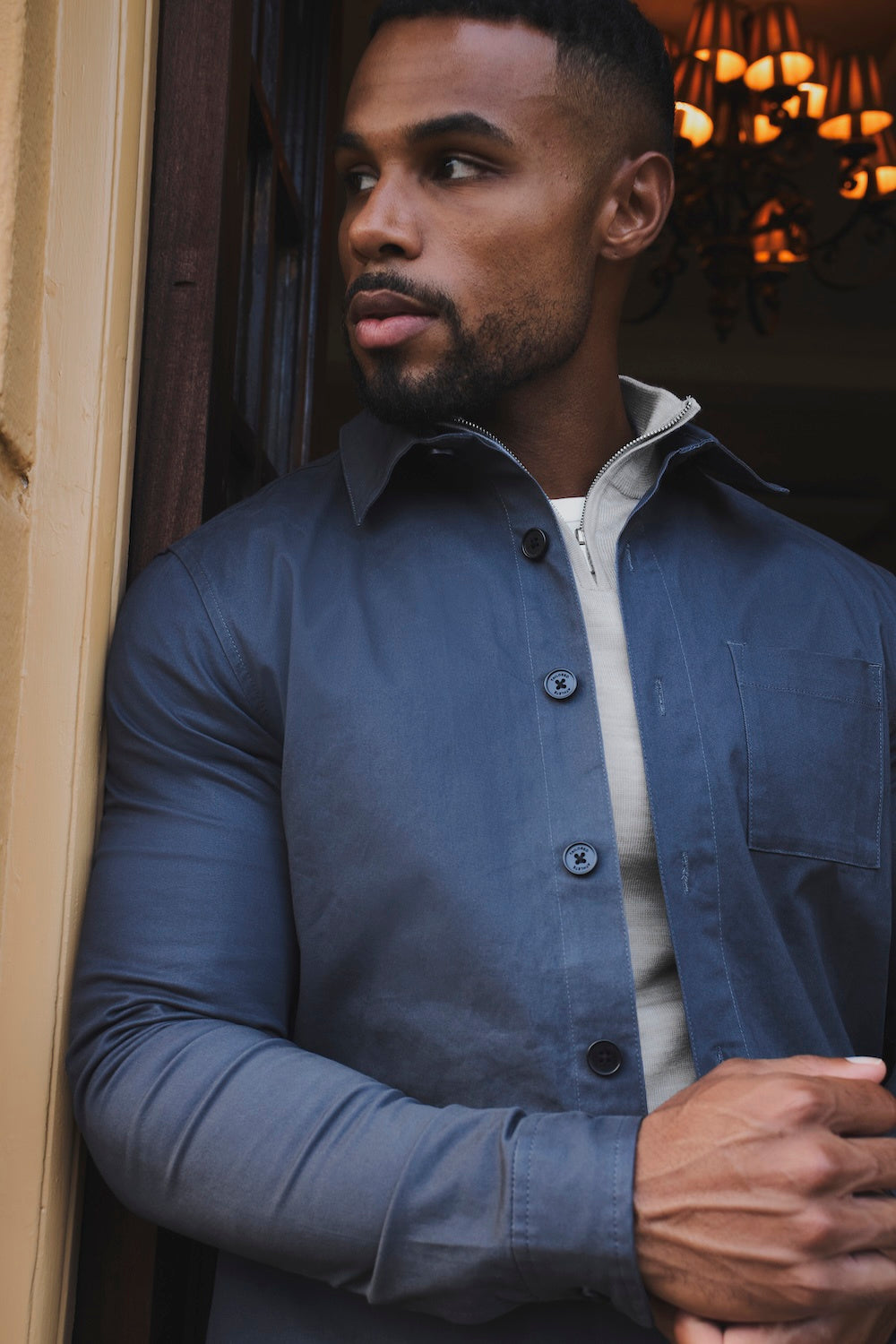 Lightweight Overshirt in Airforce