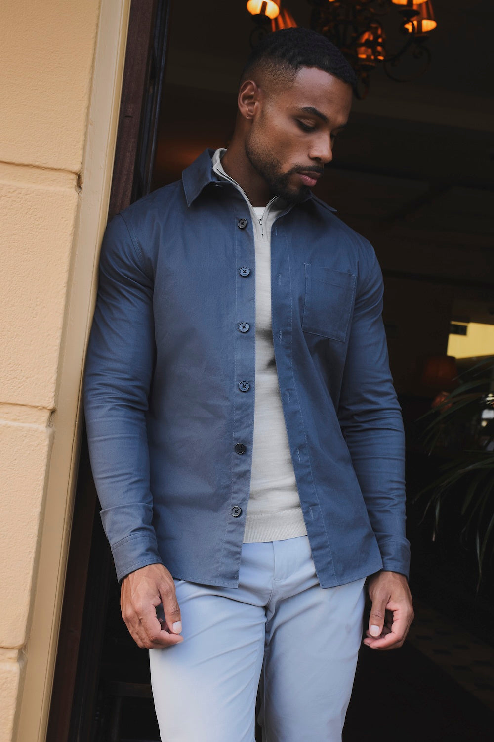 Lightweight Overshirt in Airforce