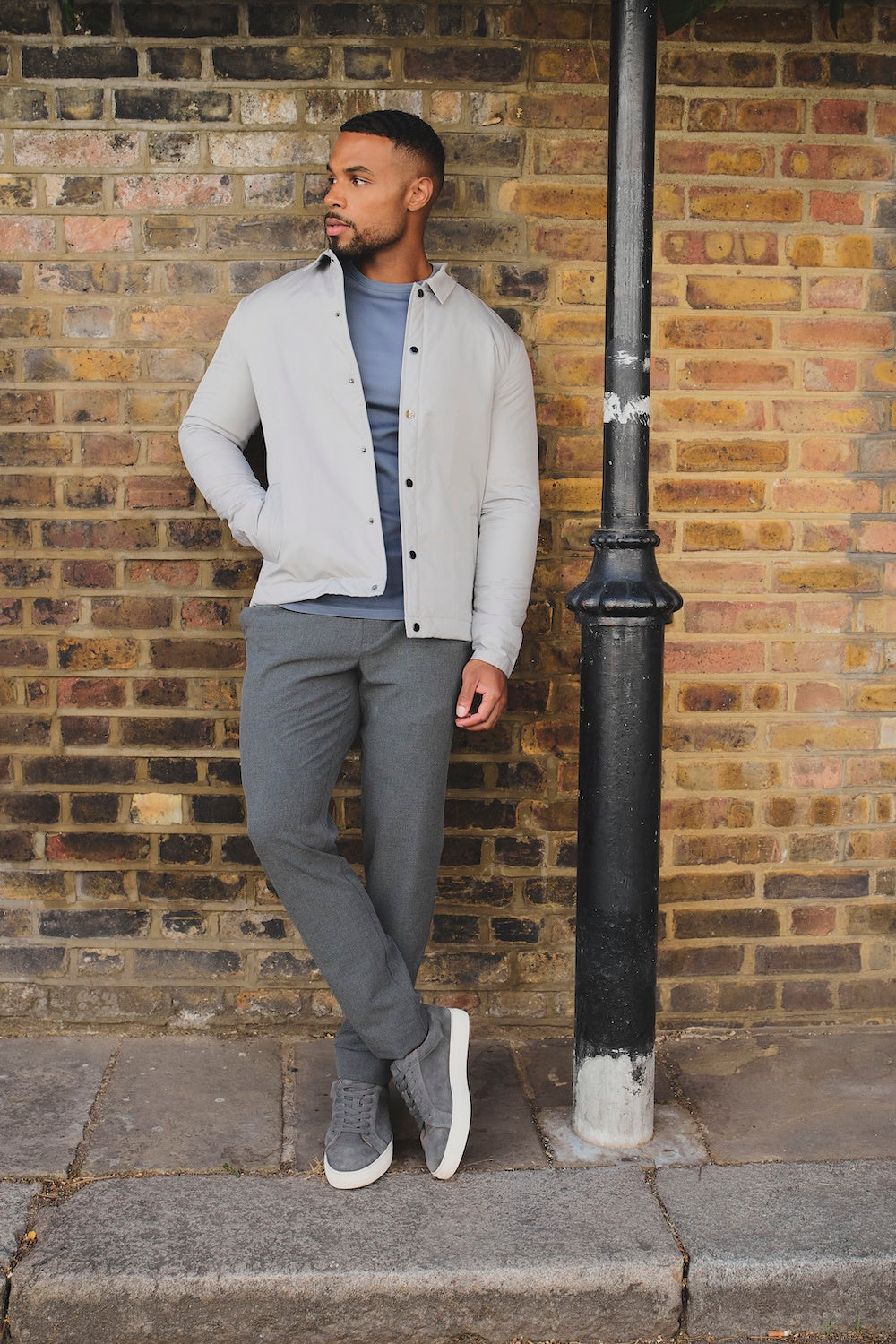 Shower Resistant Padded Coat Jacket in Stone