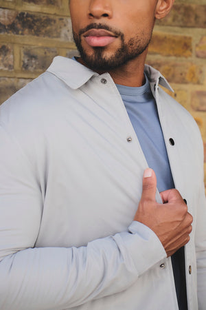 Shower Resistant Padded Coat Jacket in Stone