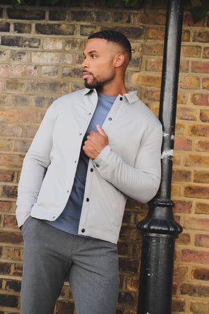 Shower Resistant Padded Coat Jacket in Stone