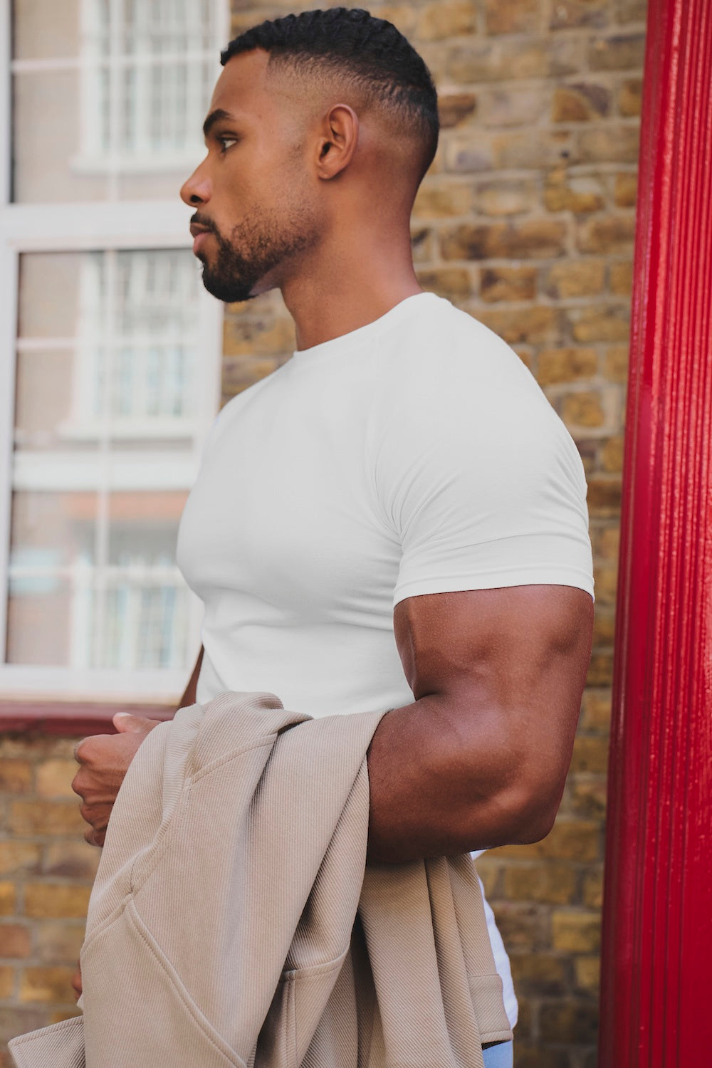 Mercerised Cotton T-Shirt in White