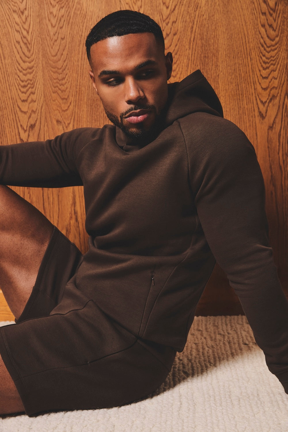 Luxe Sweat Hoodie in Chocolate