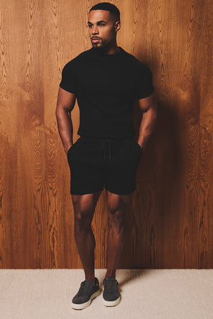 Luxe Sweat Shorts in Black