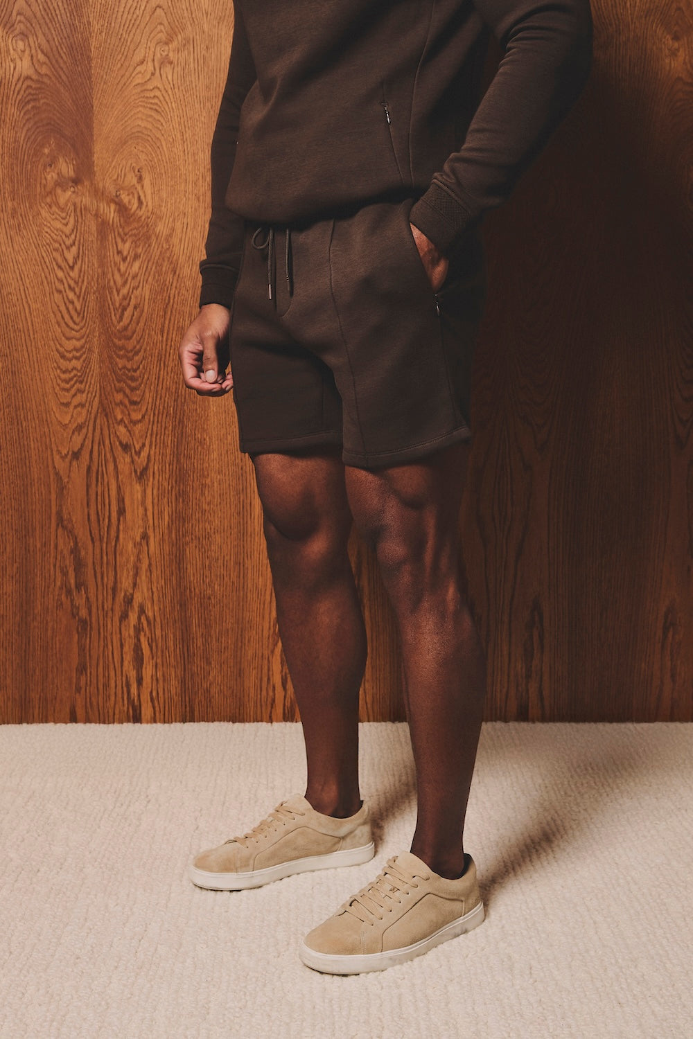 Luxe Sweat Shorts in Chocolate