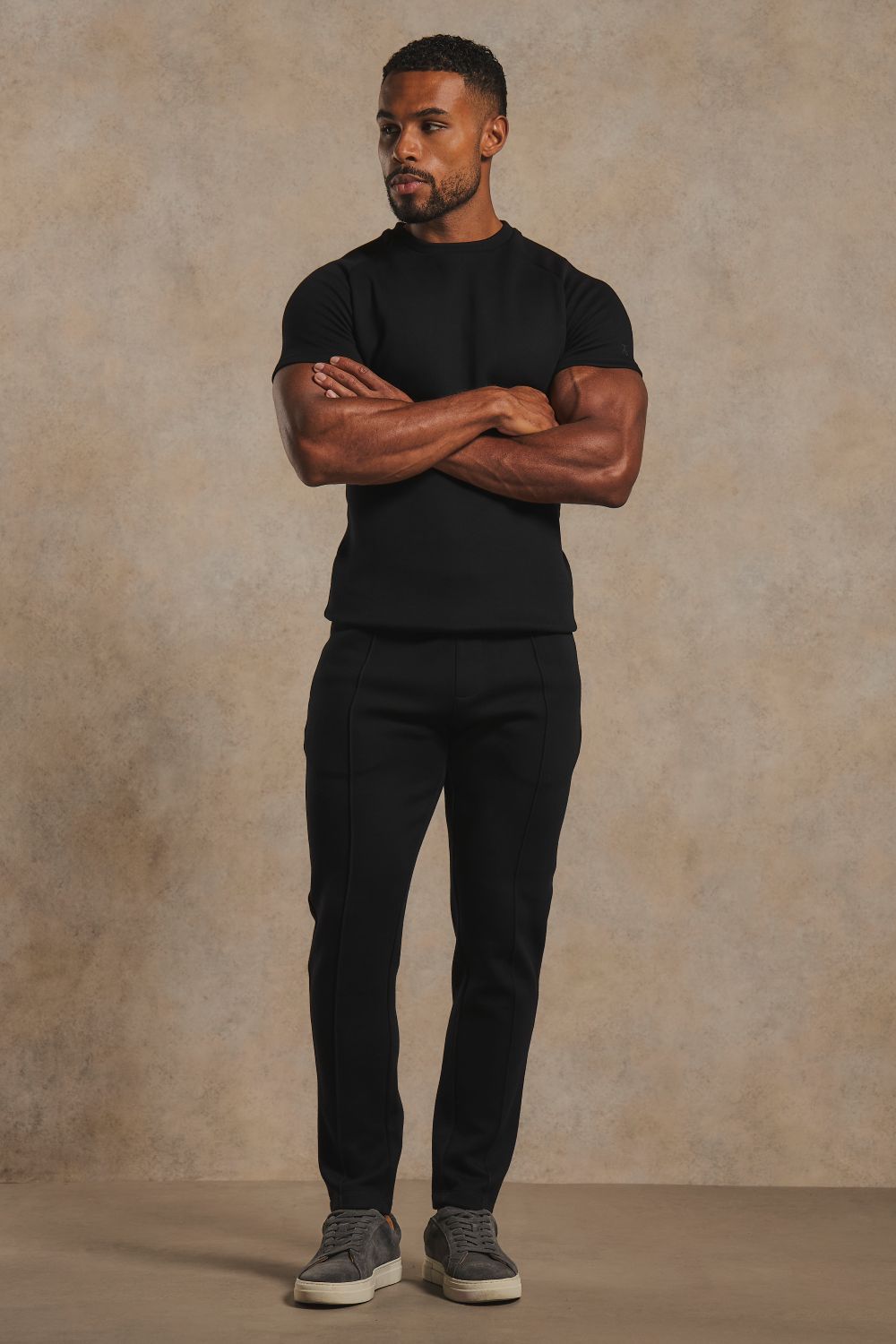 Luxe Sweat Smart Joggers in Black
