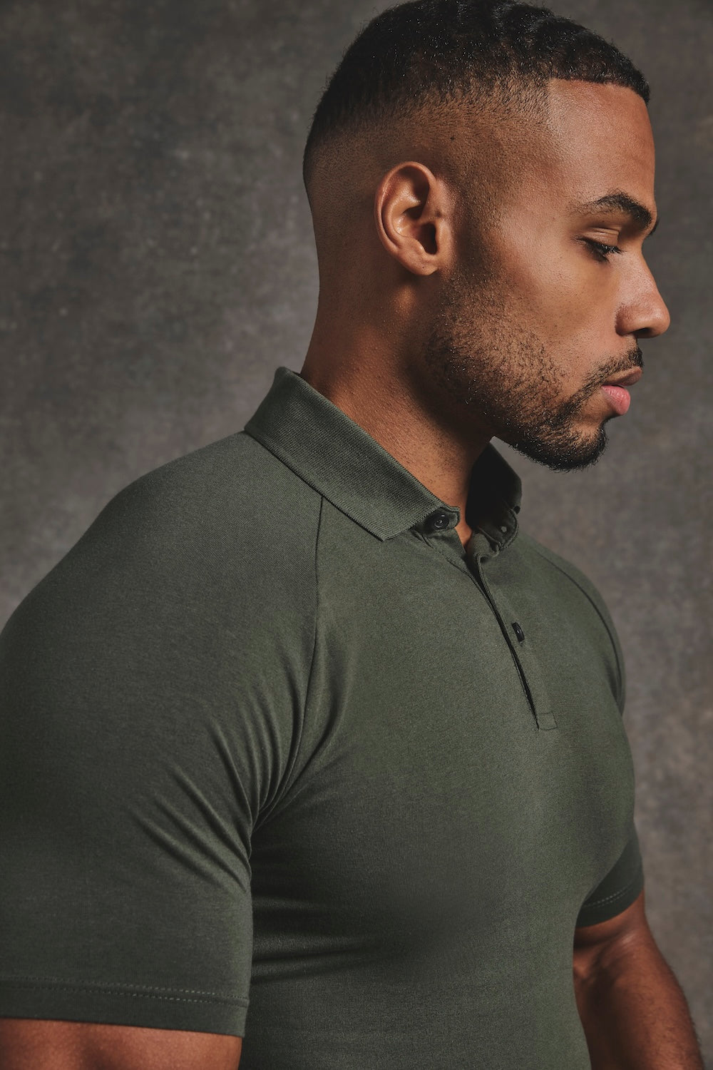 Muscle Fit Polo Shirt in Khaki
